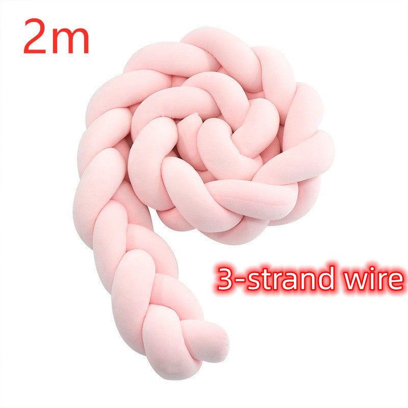 Heightening Baby Braided Crib Bumpers