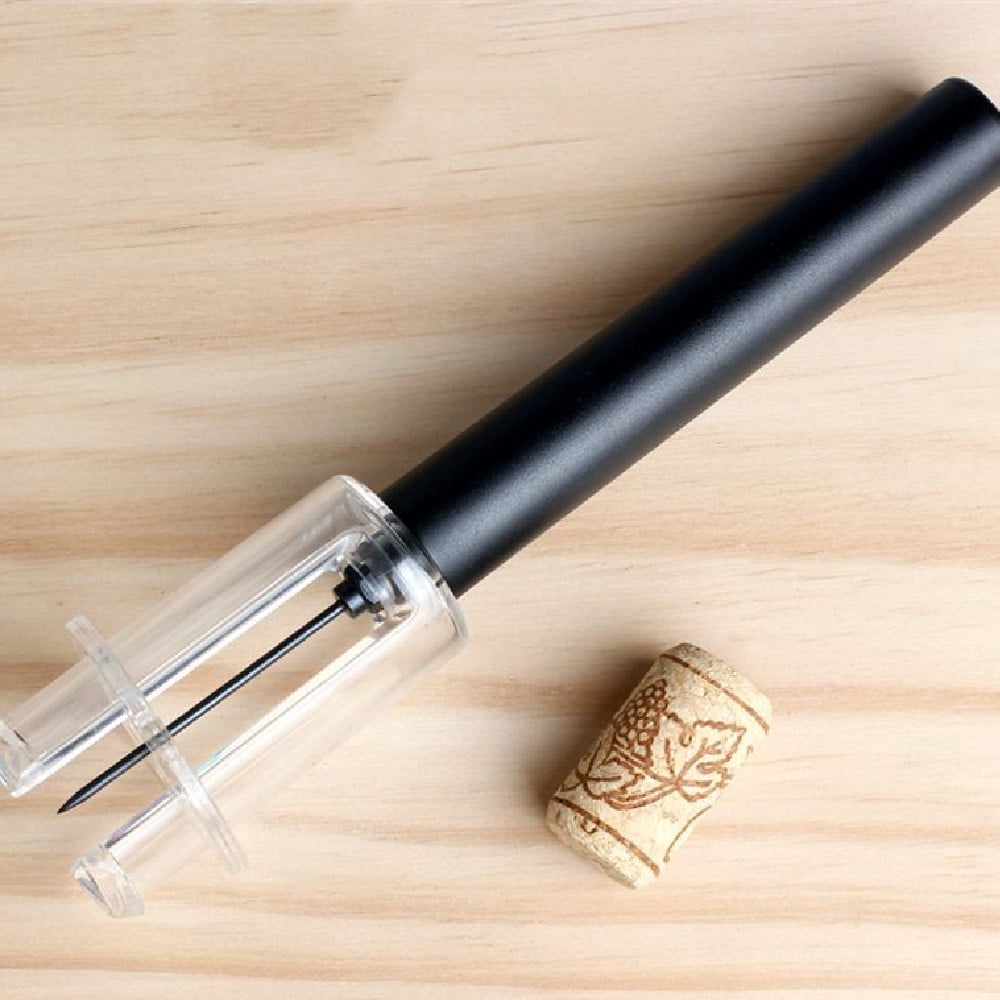 High End Pneumatic Wine Bottle Opener Black Cork Remover Easy Air Pressure Wine Opener H06