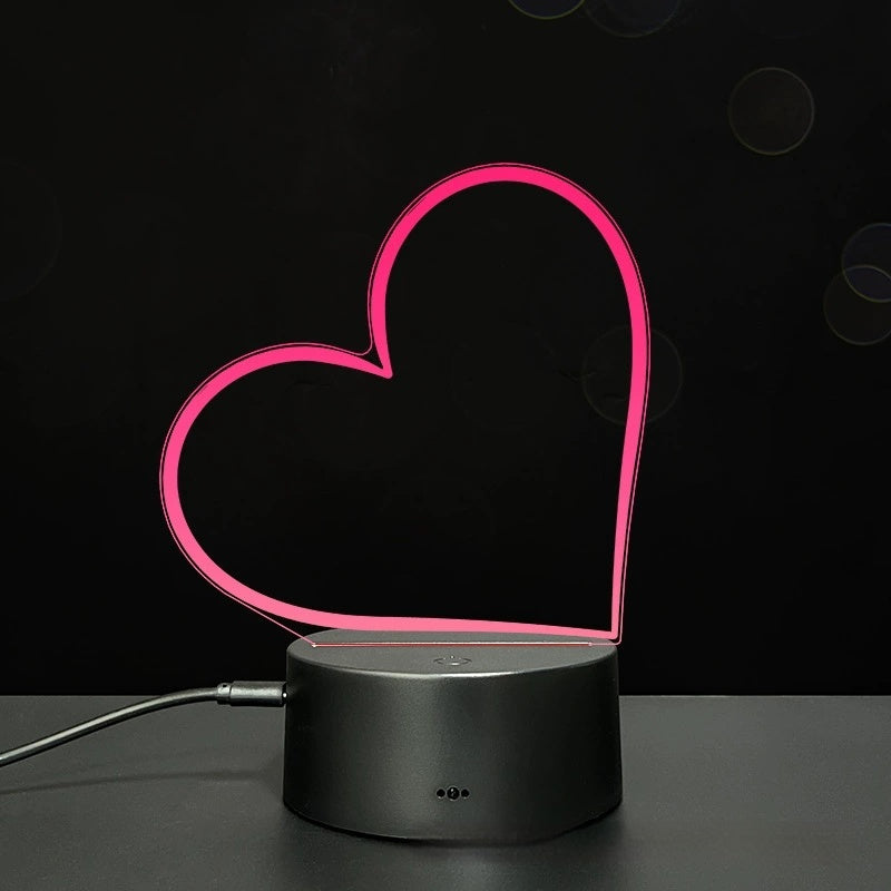 Handwritten Message Board Bedroom 3D Small Night Lamp Wipe Acrylic Plate